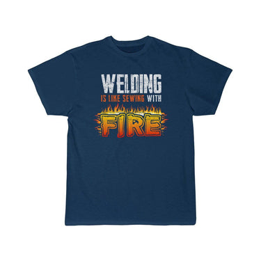 Welding Is Like Sewing With Fire Welder Mechanic T-Shirt THE AV8R
